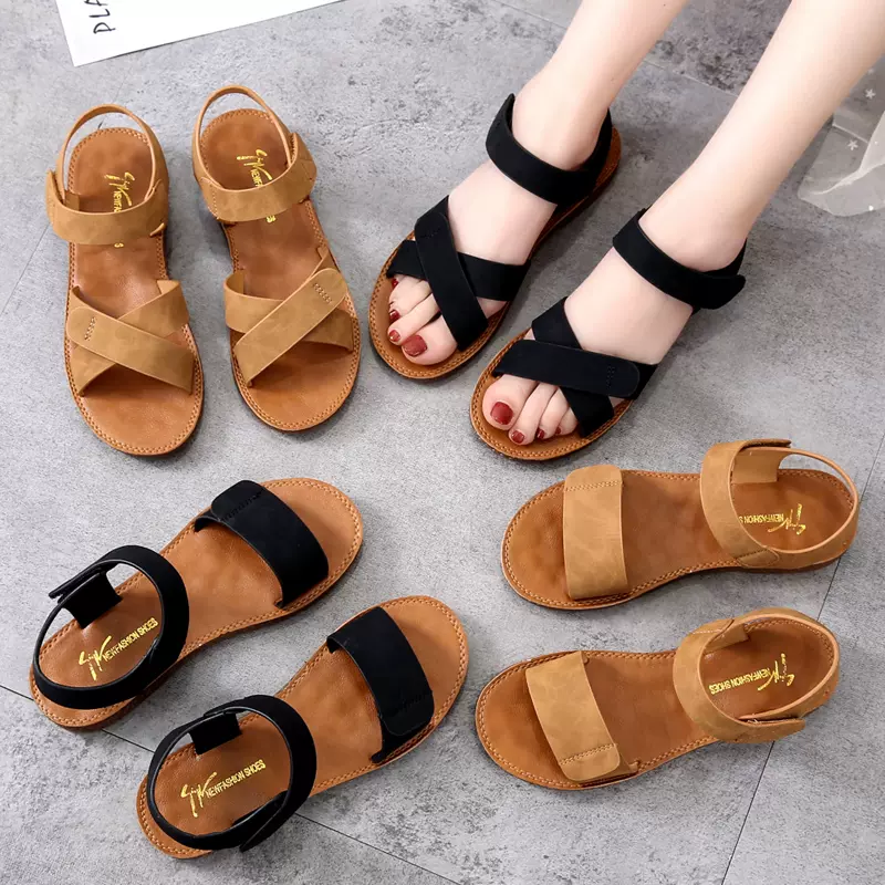 CT218 - comfortable soft sole Velcro sandals - Cross & single Style (1)