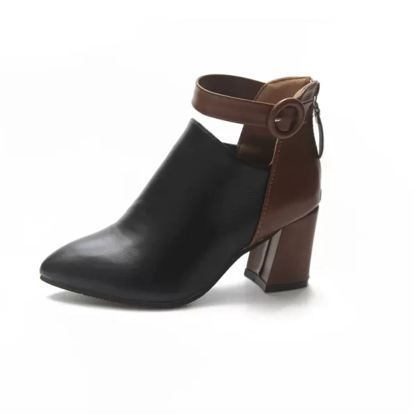 CT2295 - Pointed-toe martin thick-heel boots (1)