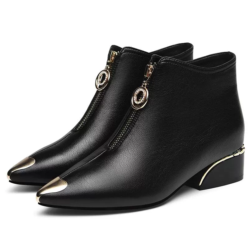 Mid-heel ankle fashionable women's shoes