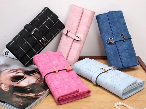 BG119 – Women’s long embroidery retro frosted bag cover style three-fold big money (1)