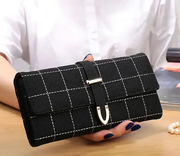 BG119 – Women’s long embroidery retro frosted bag cover style three-fold big money (1)