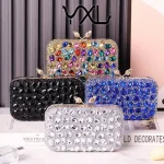 BG134 – Carefully selected diamond-studded evening bag, colored resin diamond dress bag evening bag, high-end rhinestone bag, party bag (6)