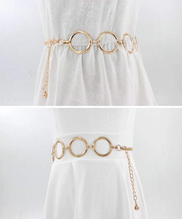 CB008 – Women’s metal large ring decorative belt (3)