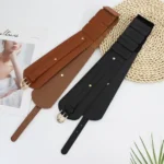 CB010 – Women’s buckle decoration dress elastic PU piece elastic waist belt (2)