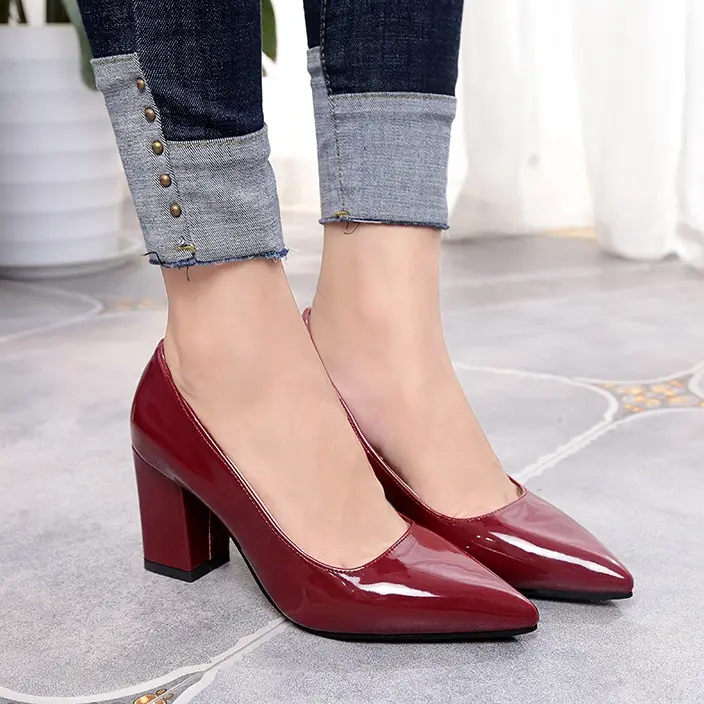 Stock : Women's High Heels Shoes Pointed Shallow Shoes
