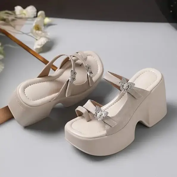 CT318 – Women’s super high heel platform wedge heel thick bottom Shoe (4)