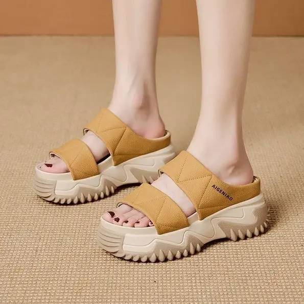 CT325 – Women’s outdoor soft new height-increasing flip flops shoe (4)