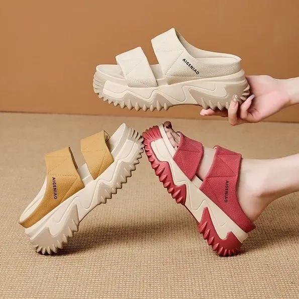 Women's outdoor soft new height-increasing flip flops shoe