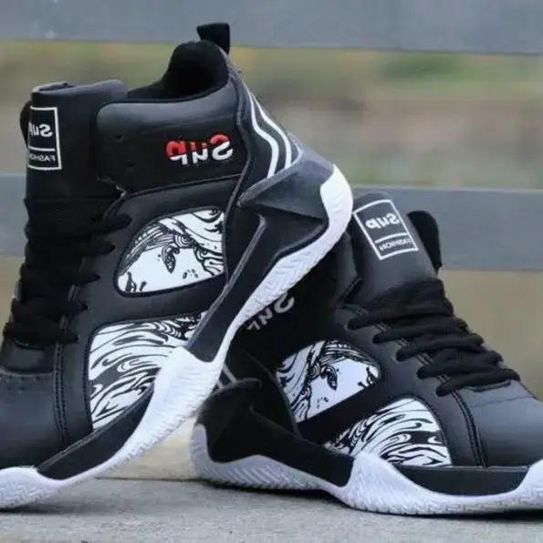 MS017 – Men’s shoes high top thick bottom basketball shoes sports shoes cross-border shoes (1)