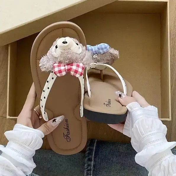 CT024 – Women’s ShirleyMay Duffy Bear Flip Flops Cartoon Cute Flip Flops shoes (2)