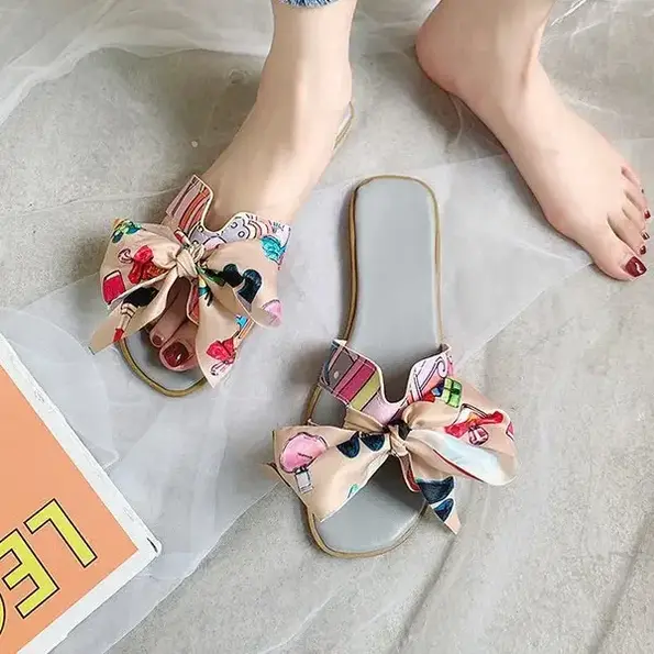 CT090 – women’s fashionable, versatile bow slippers for flat shoes (3)