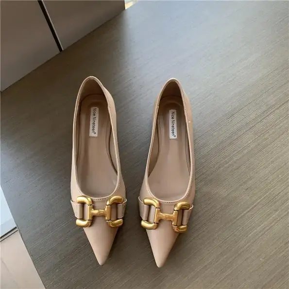 CT1236 – New Fashion Versatile Pointed Metal Buckle Flat Shoes (9)