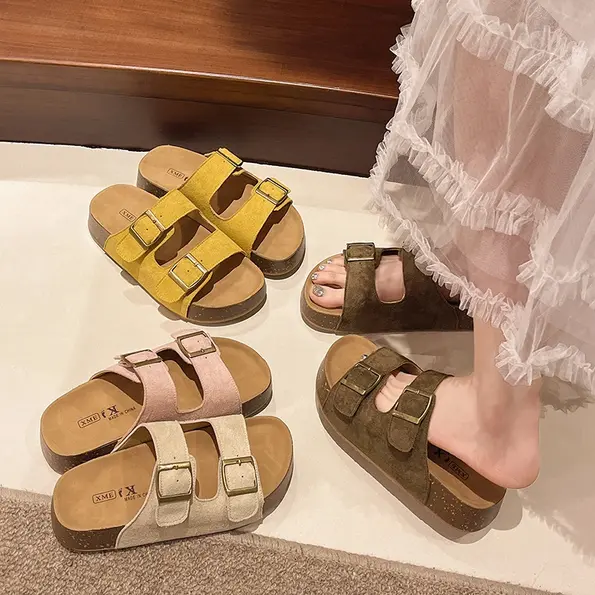 New all-match thick bottom high-end casual slippers