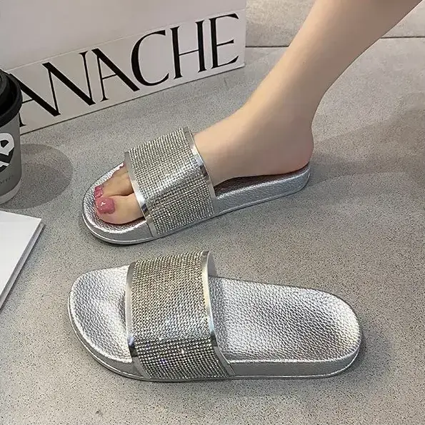 CT252 – New Fashion diamond slippers non-slip, wear-resistant soft sole slippers (1)