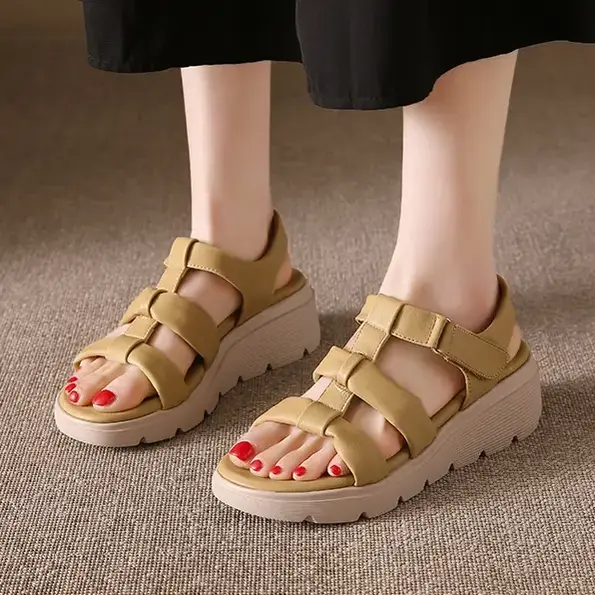CT338 – New summer seaside thick-soled beach shoes wedge heel sandals (5)