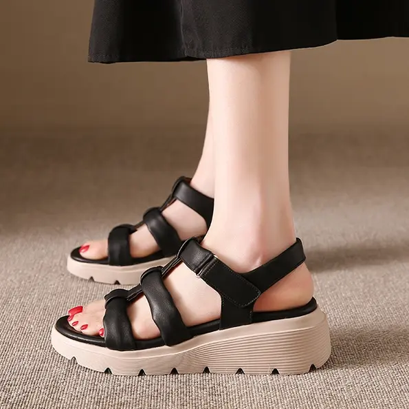 CT338 – New summer seaside thick-soled beach shoes wedge heel sandals (5)