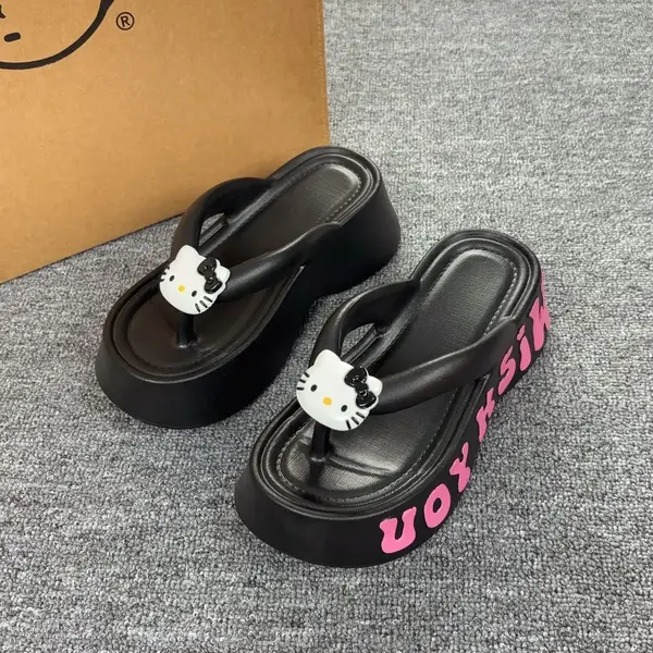 Hello Kitty flip-flops for women to wear as outerwear