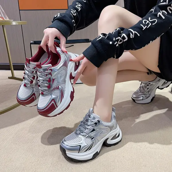 Spring and summer new style all-match small height-enhancing thick-soled shoes