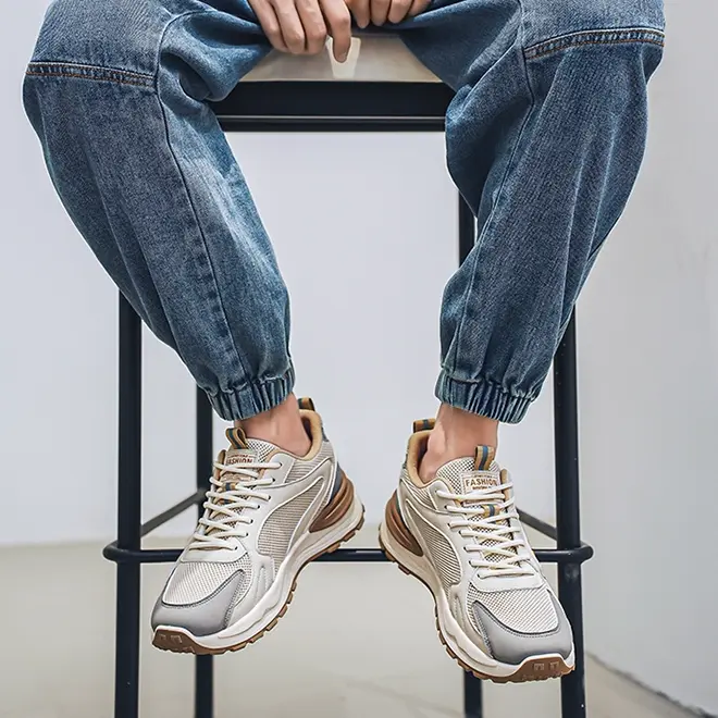 MS027 – Spring men’s shoes, new breathable mesh sports shoes (7)