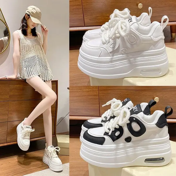 European-style platform sneakers for women