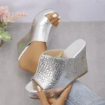 CT413 – Open Toe One-Line Fashion Large Size Wedge Sandals (2)