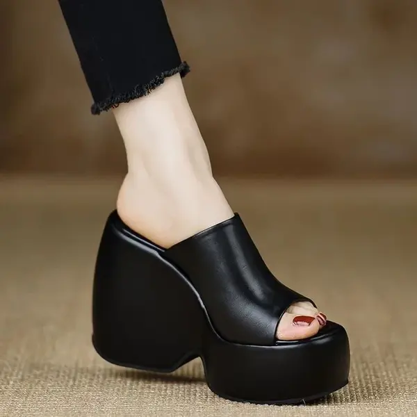Thick-Soled Wedge-Heeled Sandals for Women