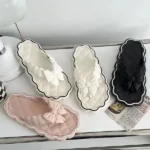 CT271 – Girl’s Heart Bow Lace Clip Ladies Flip-Flops shoes (3)