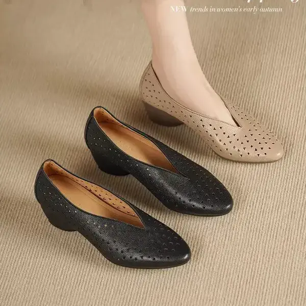 Brand Special Offer Genuine Leather Retro Single Shoes