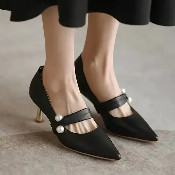 CT1275 – New pointed low-cut stiletto heel single-layer shoes (5)