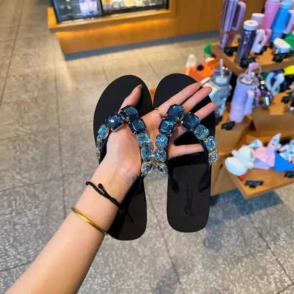 Women's Rhinestone Flip-Flops Slippers