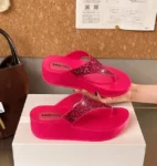 CT027 – Women’s Glitter Sequin Wedge Flip-Flops (8)