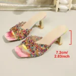 CT1309 – Style Square-Toe Color-Block High-Heeled (1)