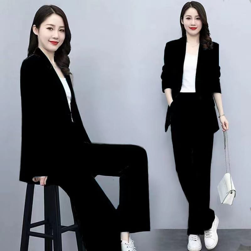 DR109 – Premium Korean Style Cardigan & Trouser 2-Piece Set (1)