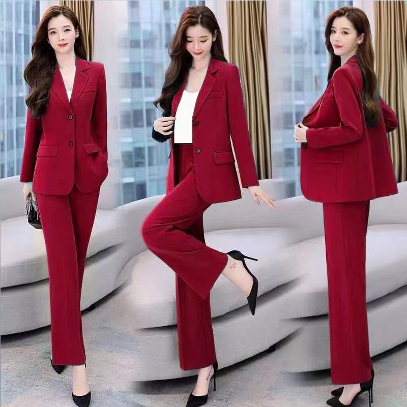 DR109 – Premium Korean Style Cardigan & Trouser 2-Piece Set (1)