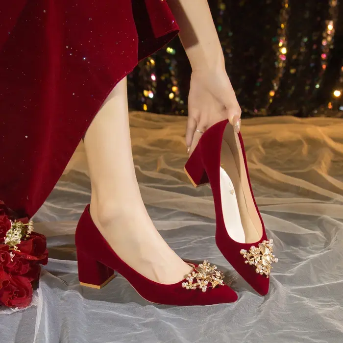 Red Wedding Shoes, Bridal Shoes,