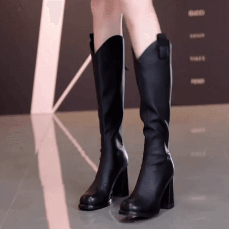 CT2490 – Women’s Knee-High Block Heel Boots (2)