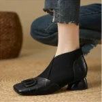 CT2601 – Women’s Square-Toe Leather Shoes (4)