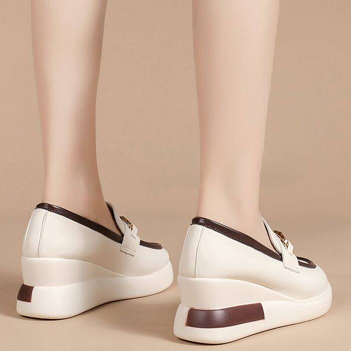 CT2625 – Stylish Gold Buckle Platform Shoes (1)