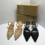 CT1330 – Women’s White Embroidered Mesh Pointed-Toe Heels (2)