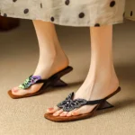CT1354 – Women’s Bow Rhinestone High Heel Sandals (1)