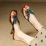 CT1354 – Women’s Bow Rhinestone High Heel Sandals (1)