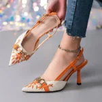 CT1363 – Thin-Heeled Shallow-Deep Patterned Iron Buckle shoes (6)