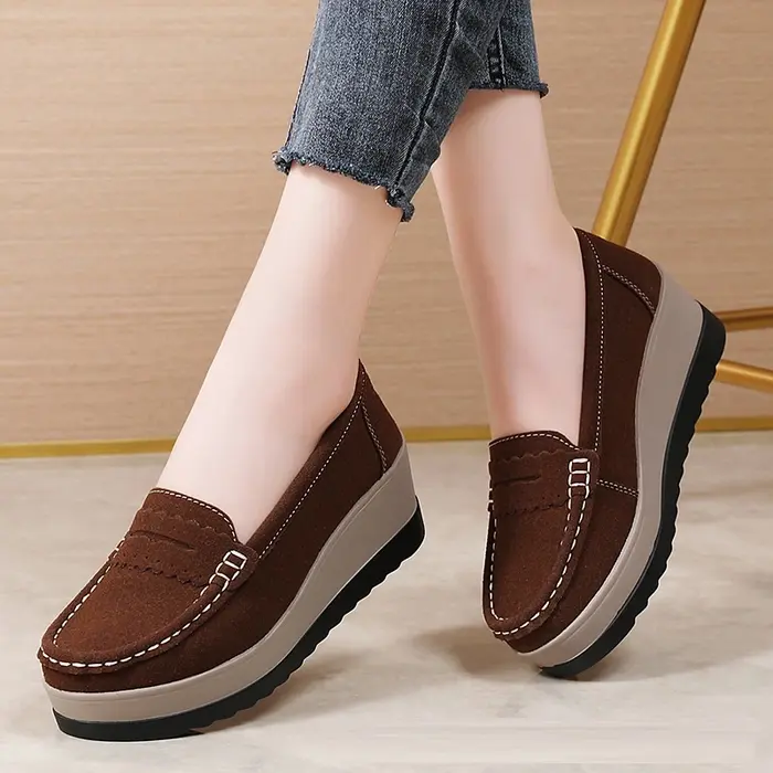 Thick-Soled Wedge Heels Single
