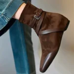 CT2638 – Retro-style chic short boots with (2)